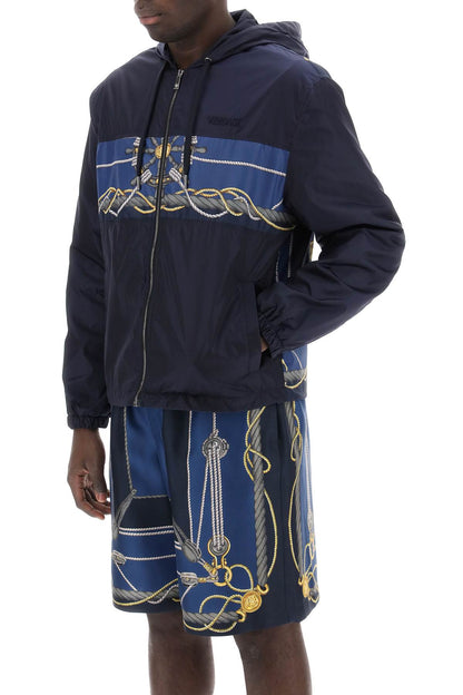 Versace Nautical Hooded Jacket  - Blue