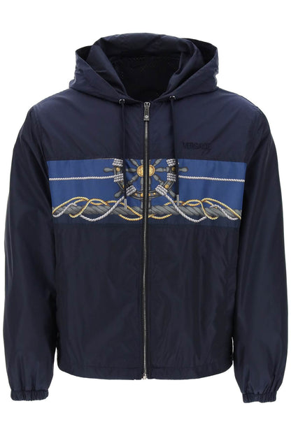 Versace Nautical Hooded Jacket  - Blue