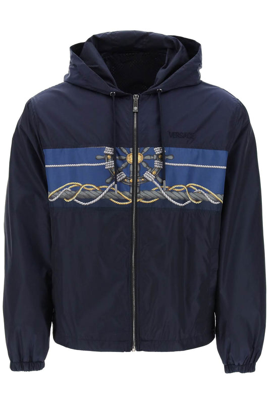 Versace Nautical Hooded Jacket  - Blue