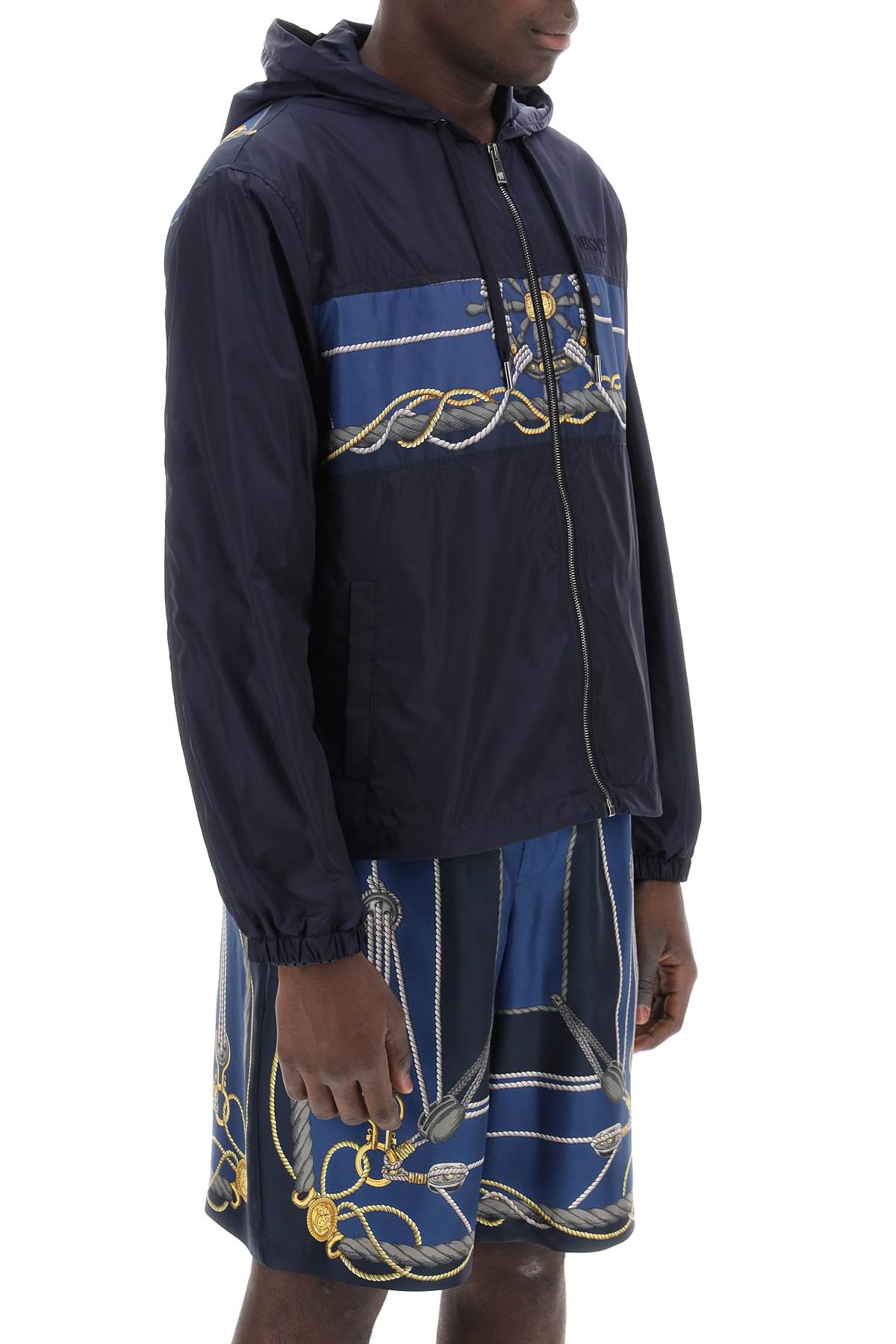 Versace Nautical Hooded Jacket  - Blue