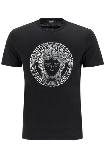 Medusa Crystal Embellished T  - Black