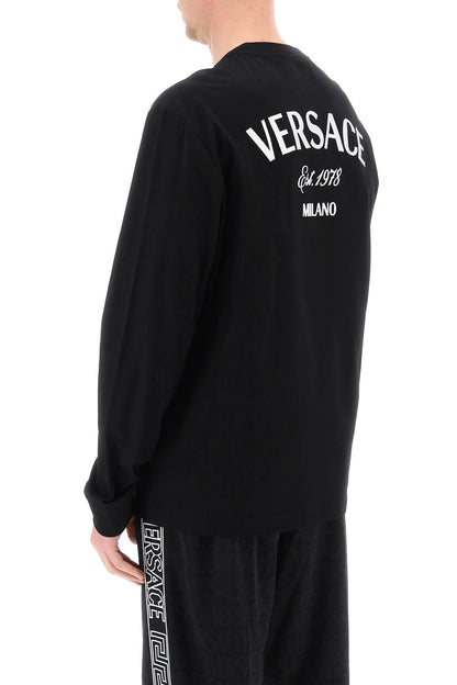 Milano Stamp Long-sleeved T-shirt  - Black