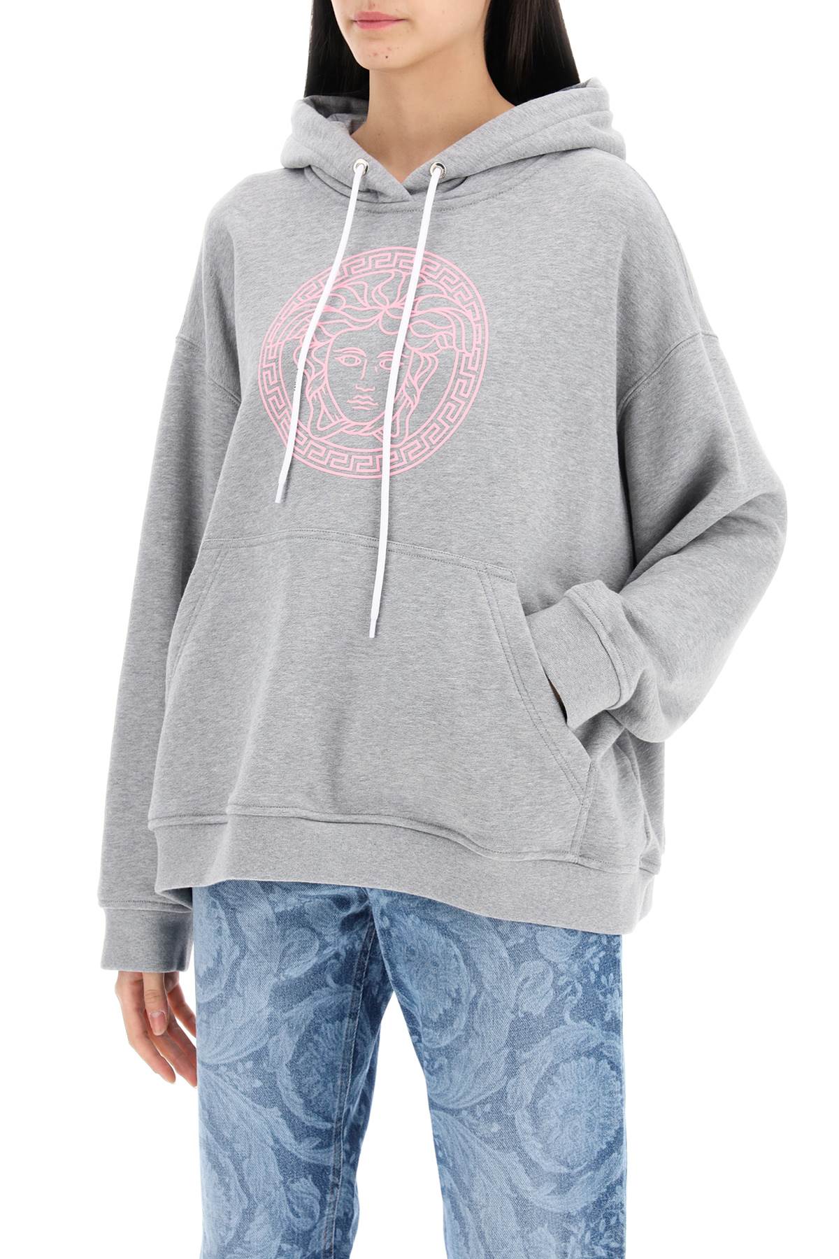 Hooded Sweatshirt With  - Grey