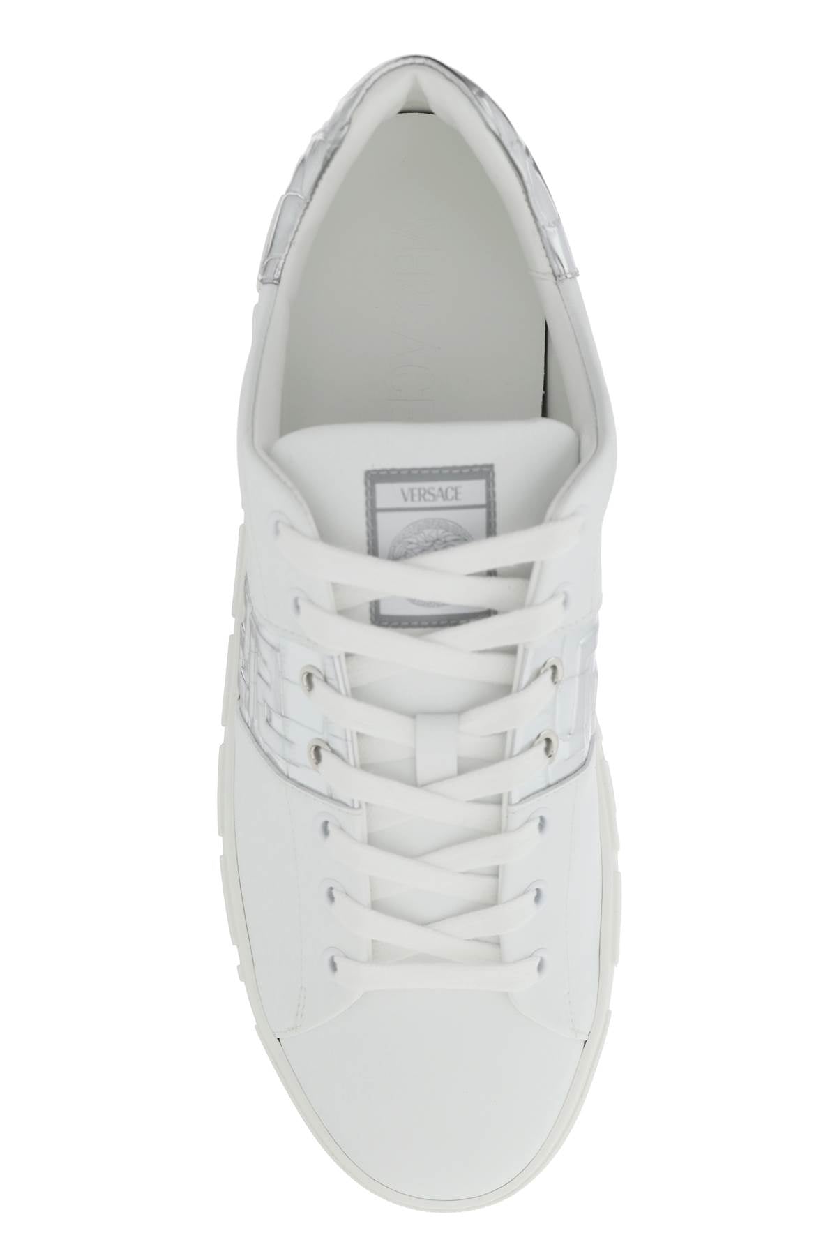 Greek Pattern Sneakers  - Silver