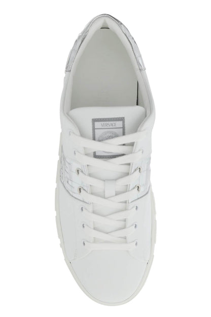 Greek Pattern Sneakers  - Silver