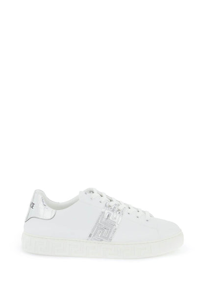 Greek Pattern Sneakers  - Silver