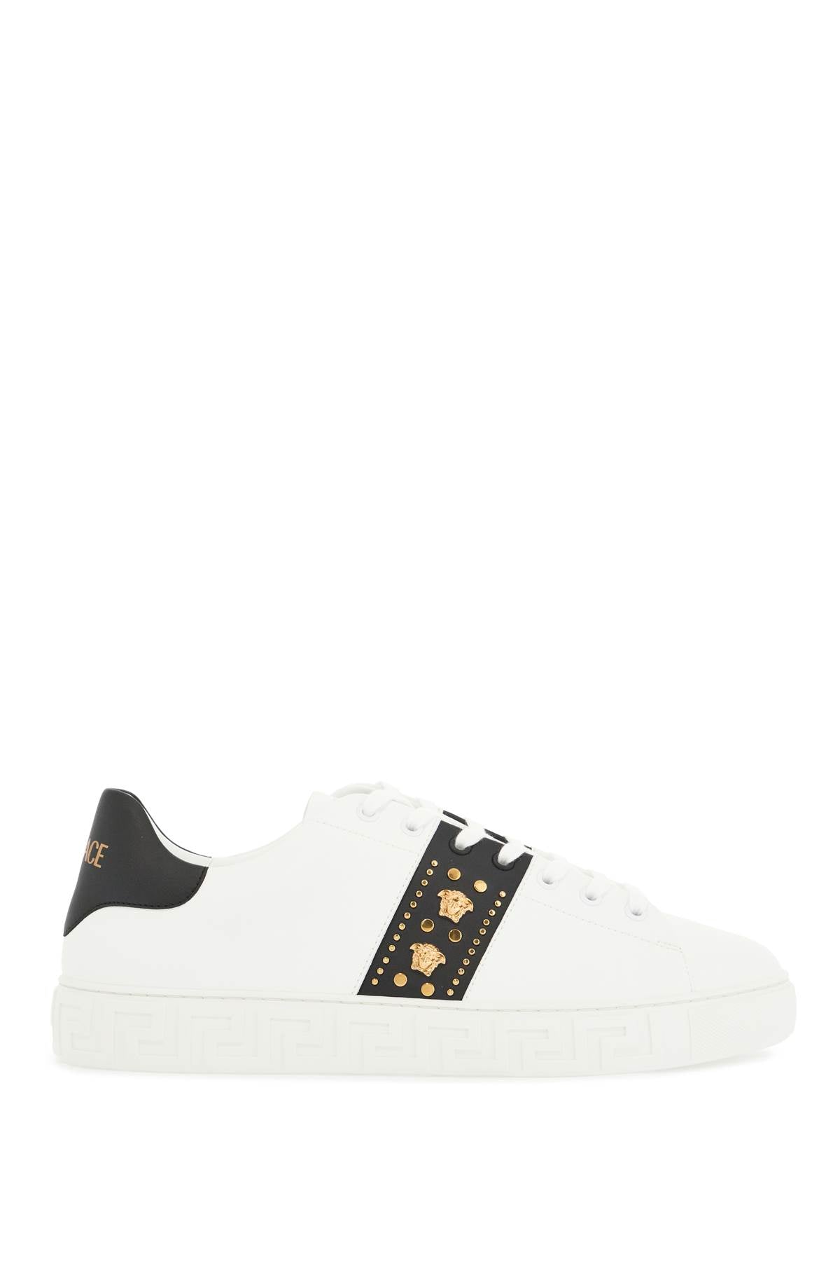 "studded Greek Sneakers  - White