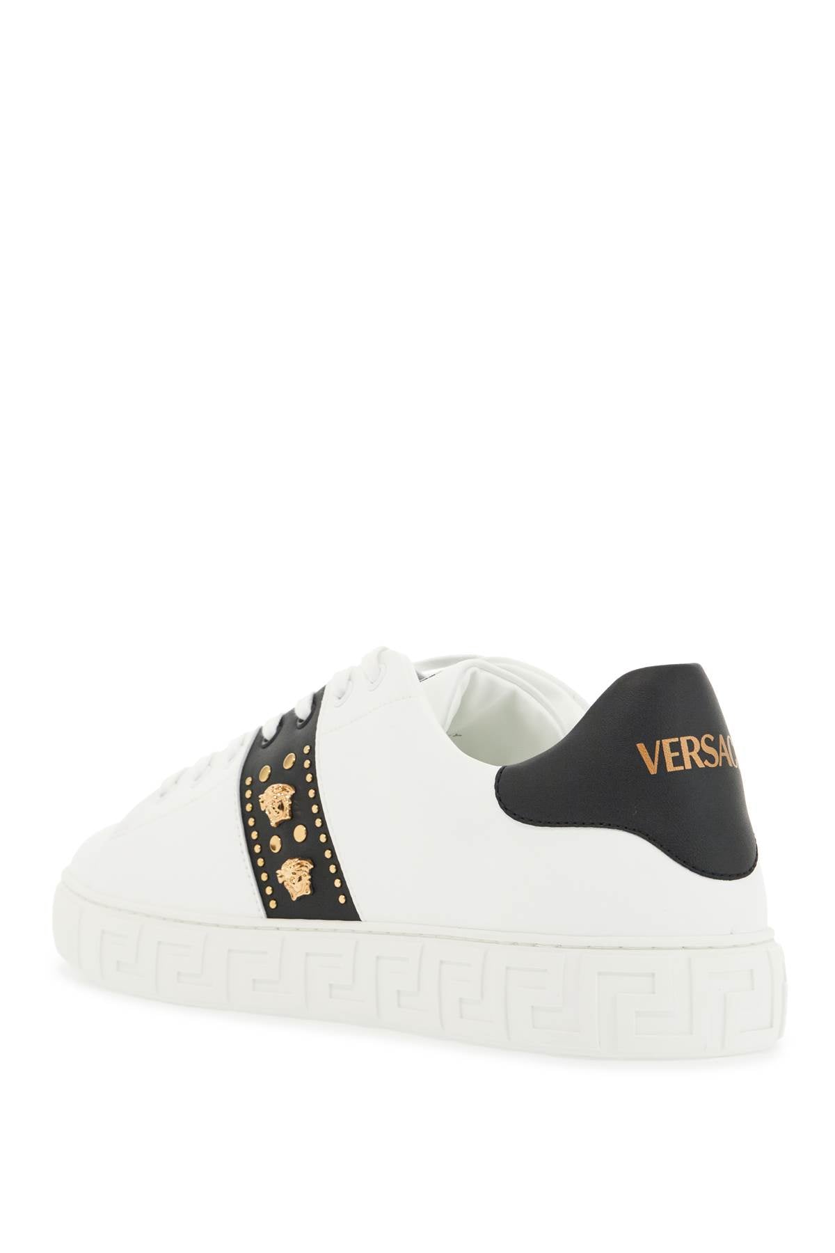 "studded Greek Sneakers  - White