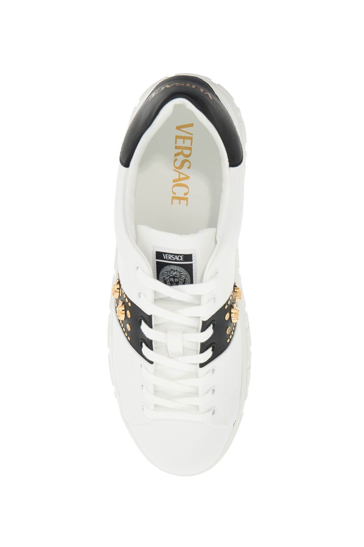 "studded Greek Sneakers  - White