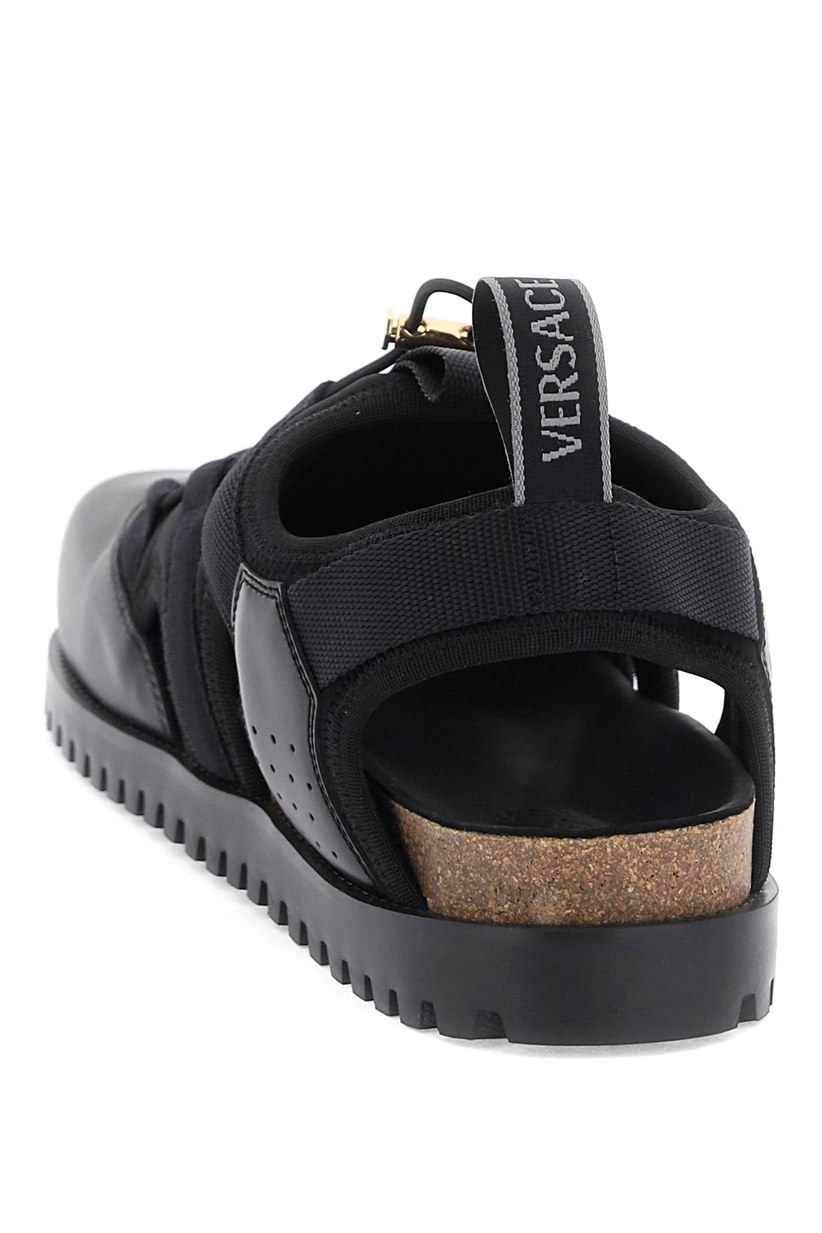 Medusa Track Sandals  - Black