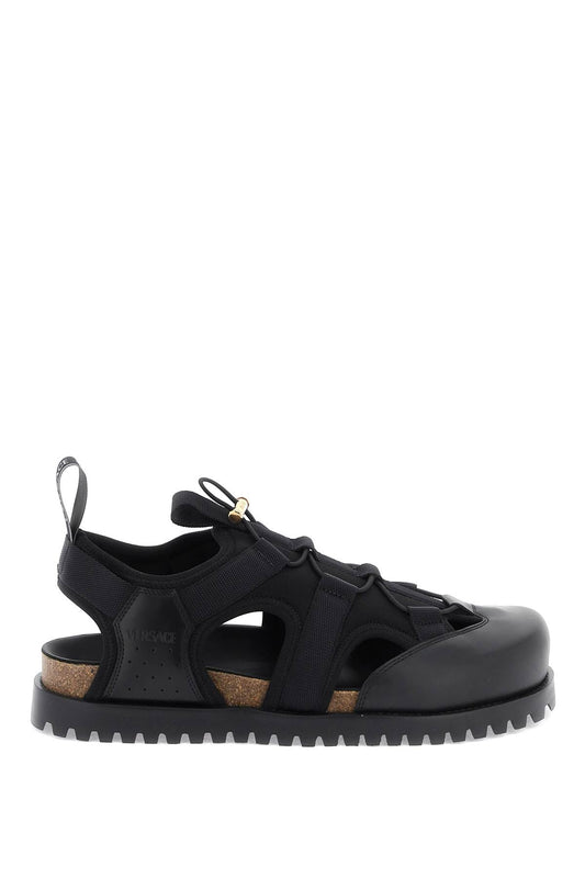 Medusa Track Sandals  - Black