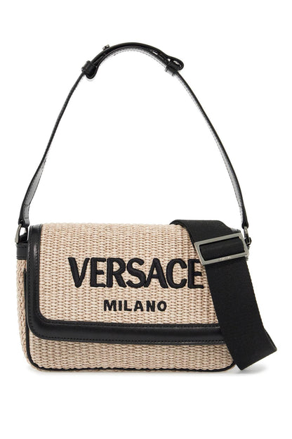 Versace Milano Raffia Bag  - Black