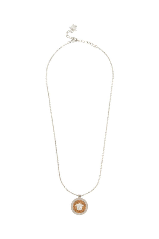 Ic Crystal Necklace With Pendant And Chain  - Silver