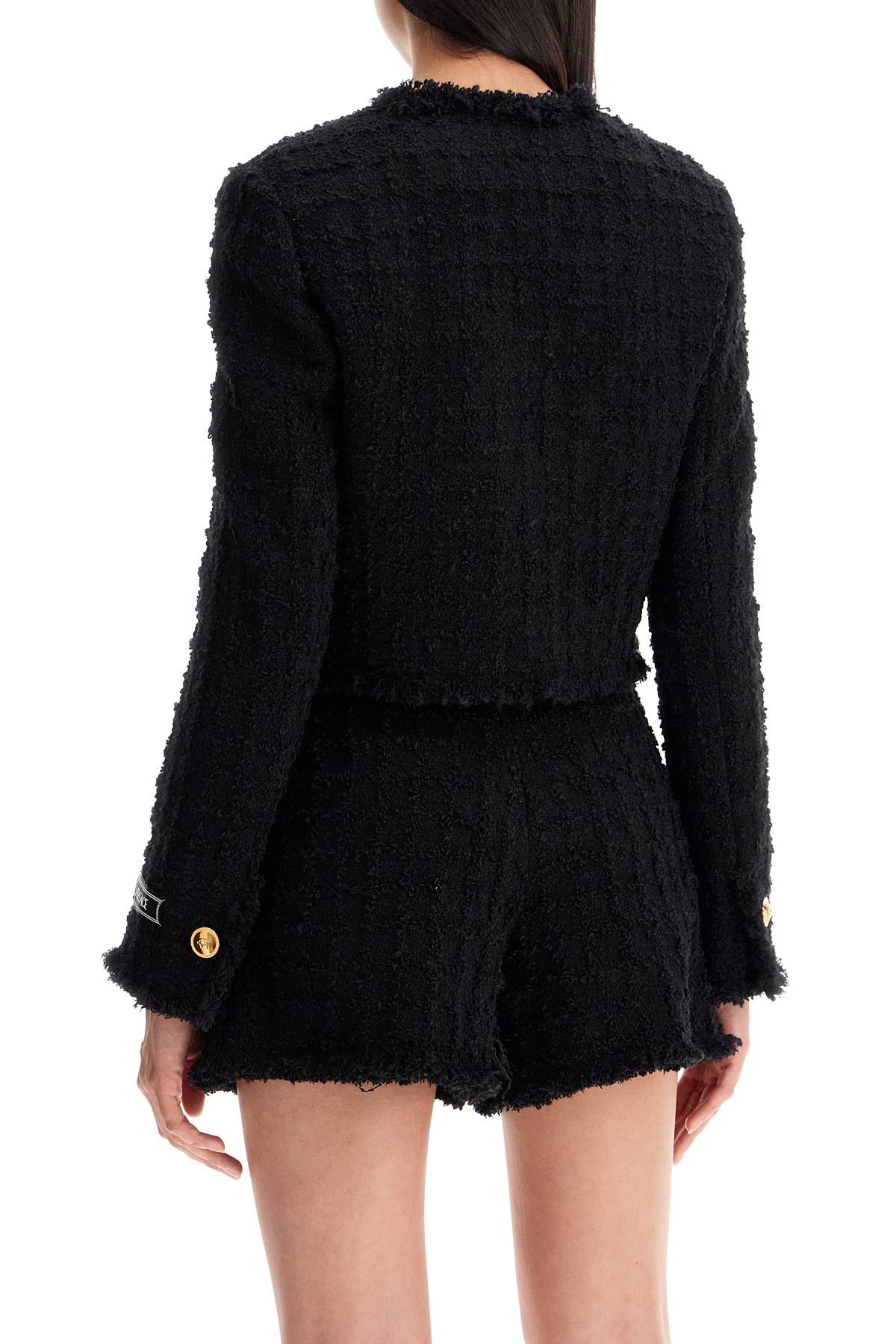 Short Tweed Heritage Jacket  - Black