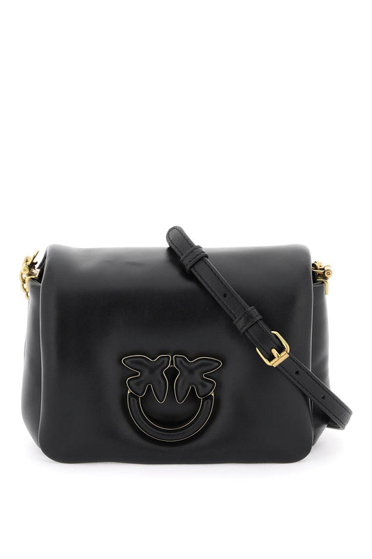 Padded Leather 'love Baby Puff' Bag  - Black