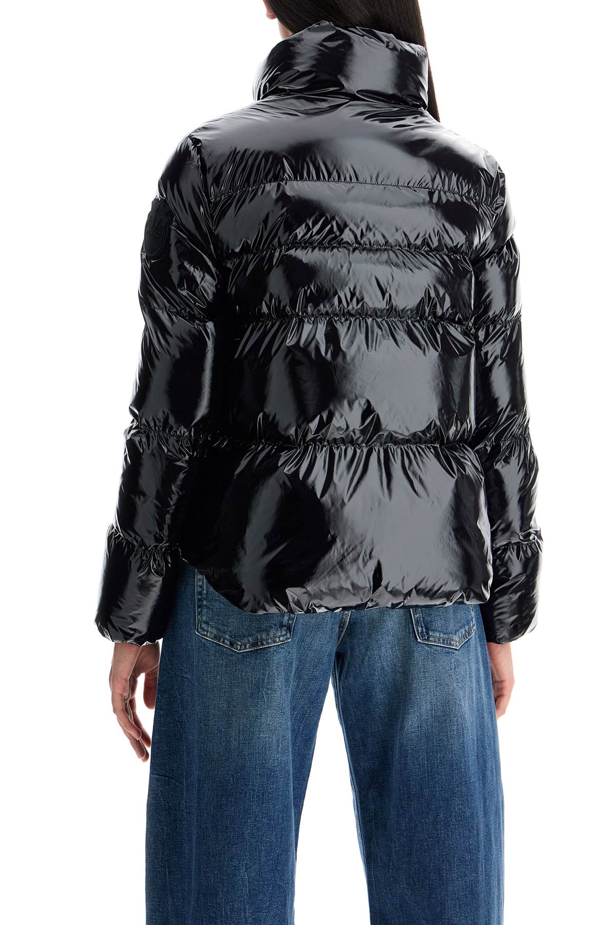 "crystal Nylon Down Jacket"  - Black