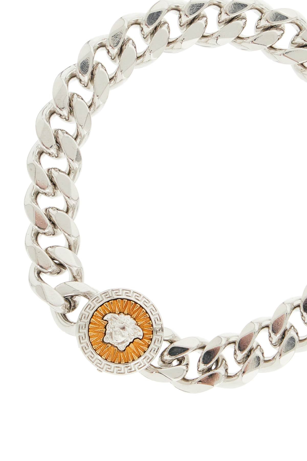 "chain Bracelet With Medusa Charm  - Silver