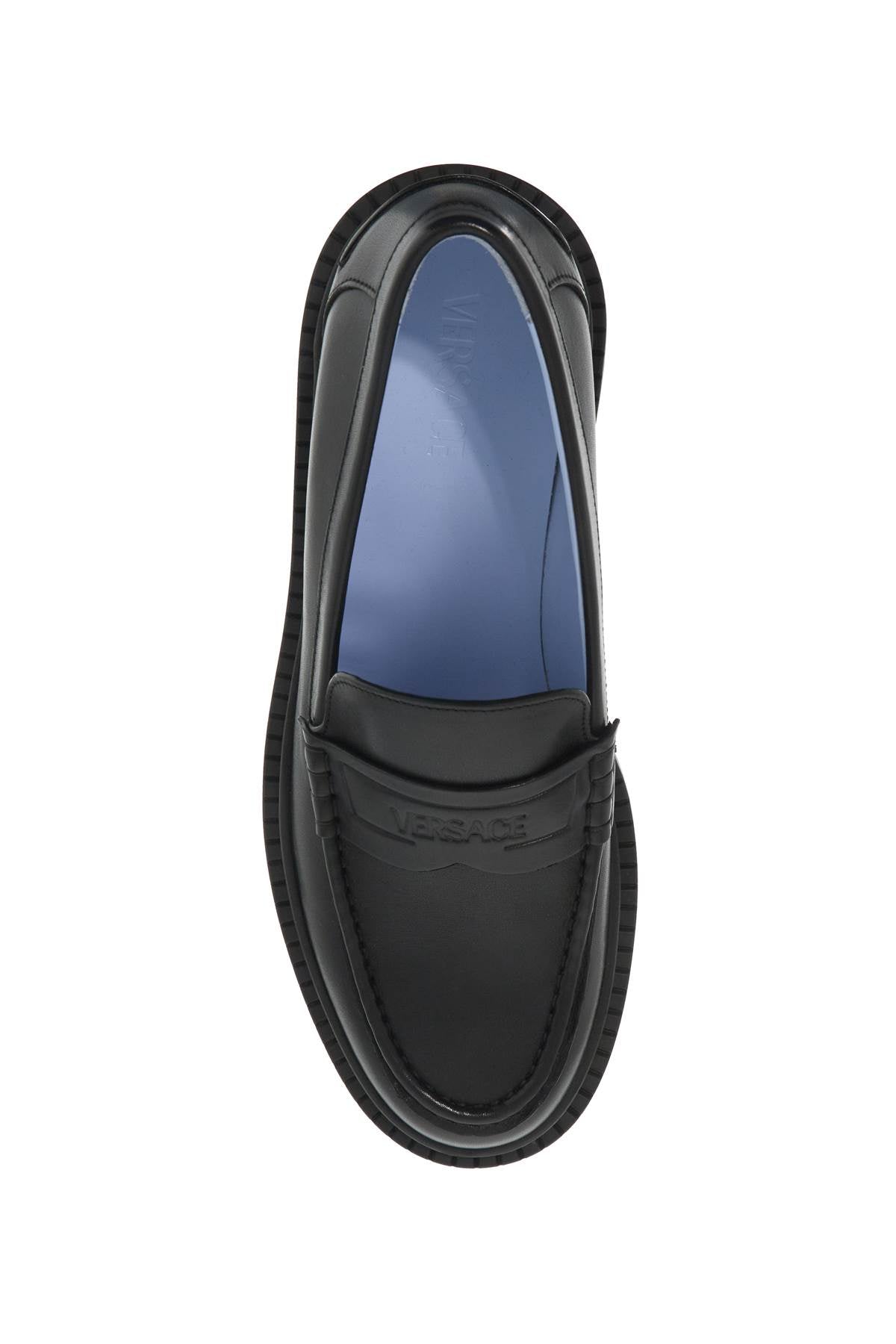 Smooth Leather Adriano Loafers In  - Black