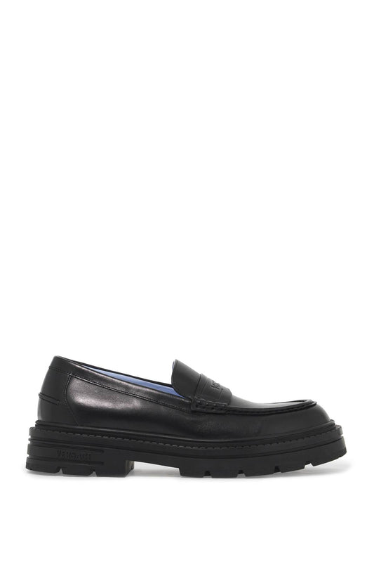 Smooth Leather Adriano Loafers In  - Black