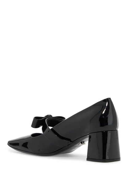 "gianni Ribbon Patent Leather Dé  - Black