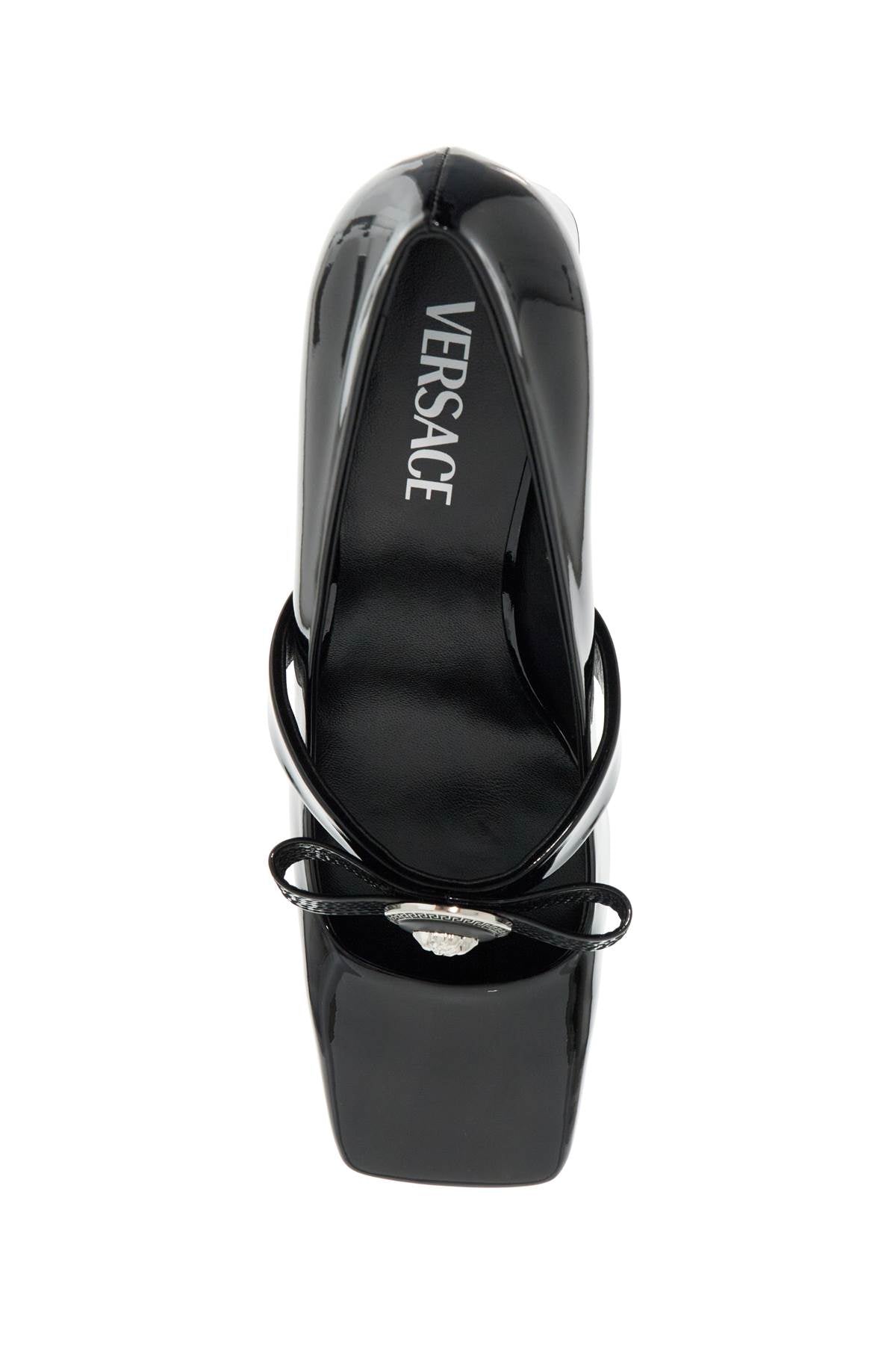 "gianni Ribbon Patent Leather Dé  - Black