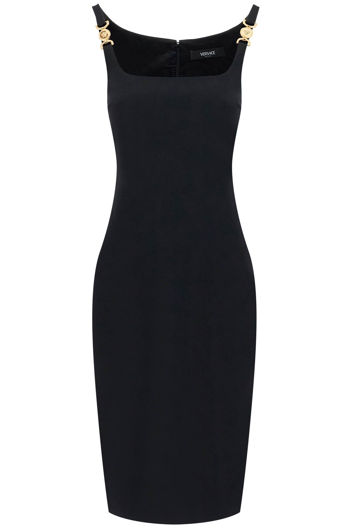 Stretch Cady Sheath Dress  - Black