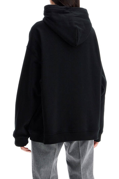 Hooded Sweatshirt With Med  - Black