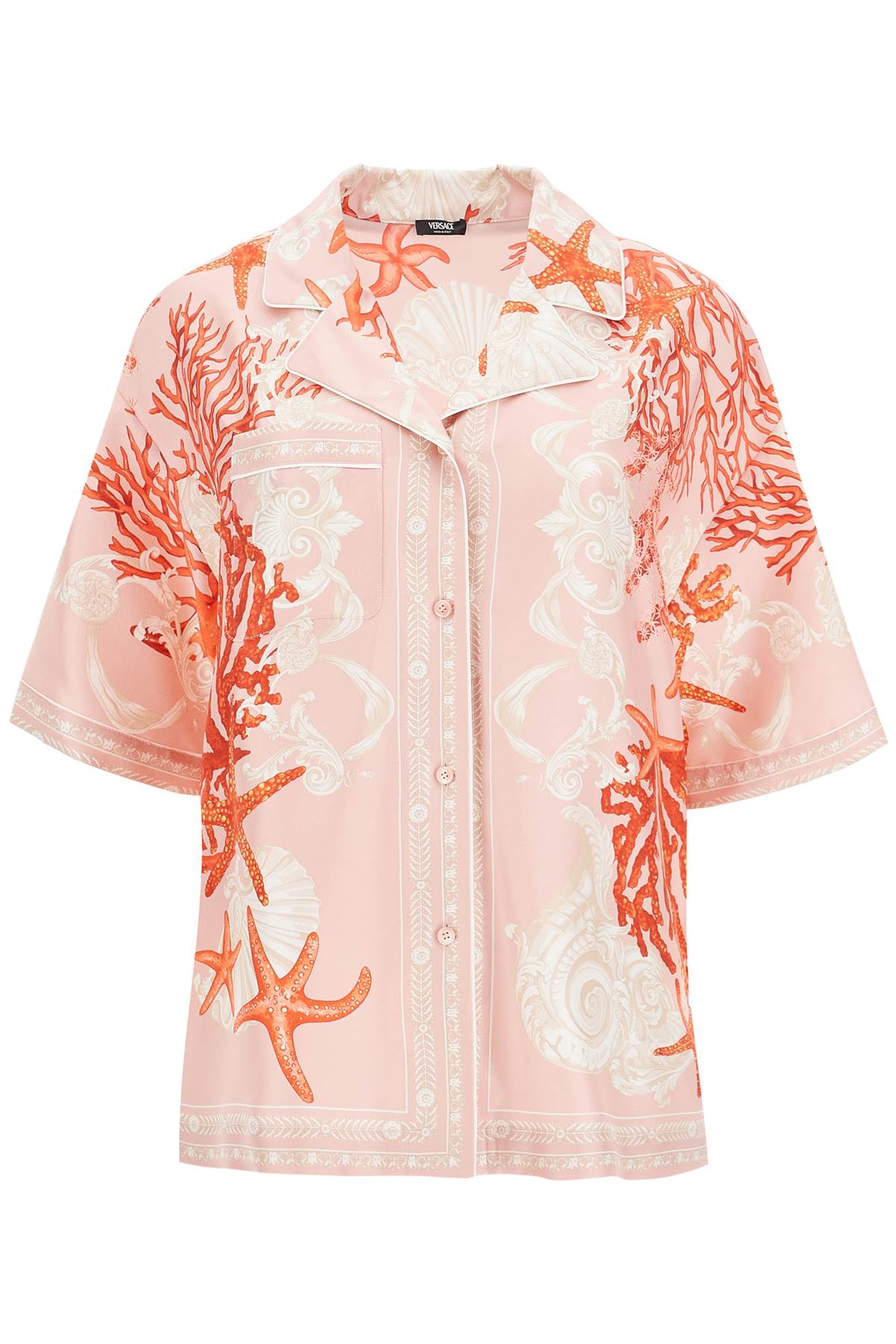 Silk Baroque Shirt  - Pink