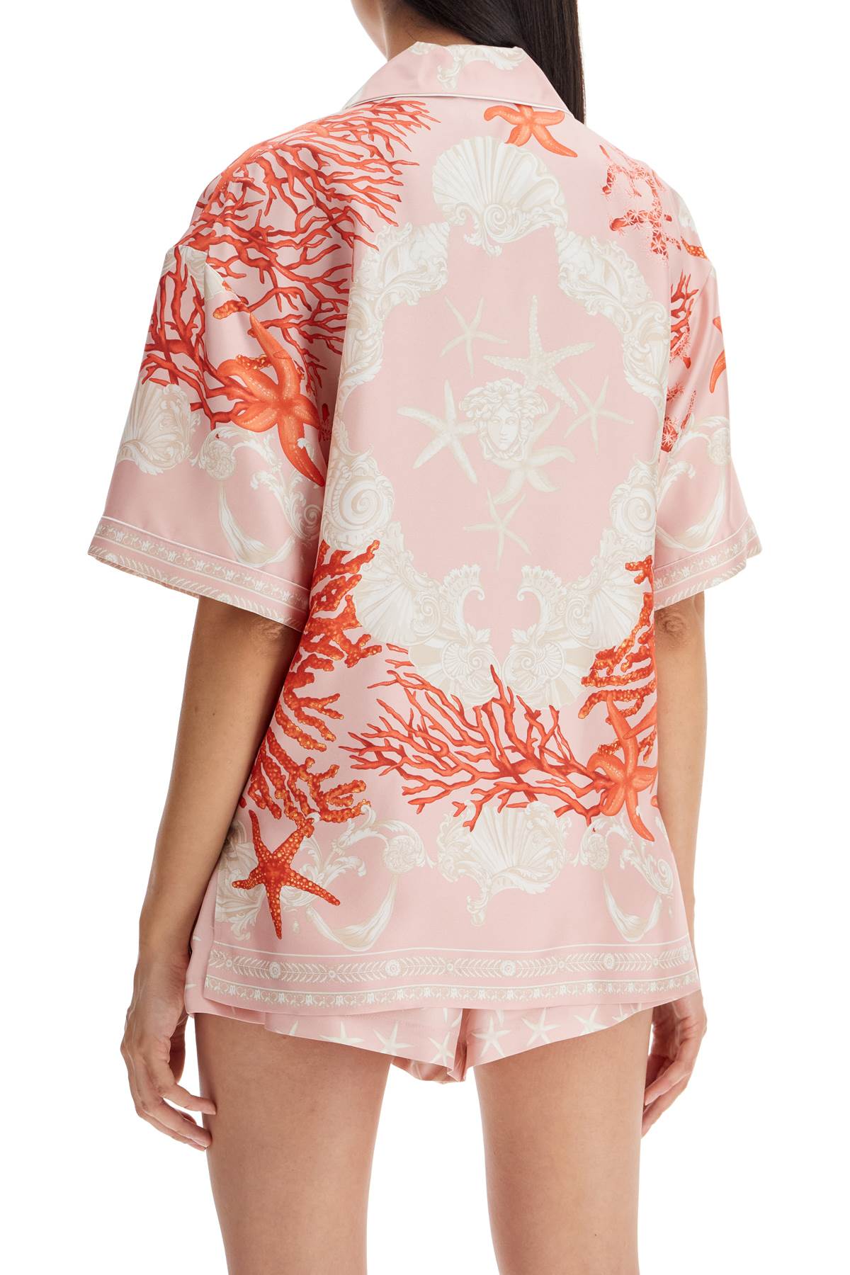 Silk Baroque Shirt  - Pink