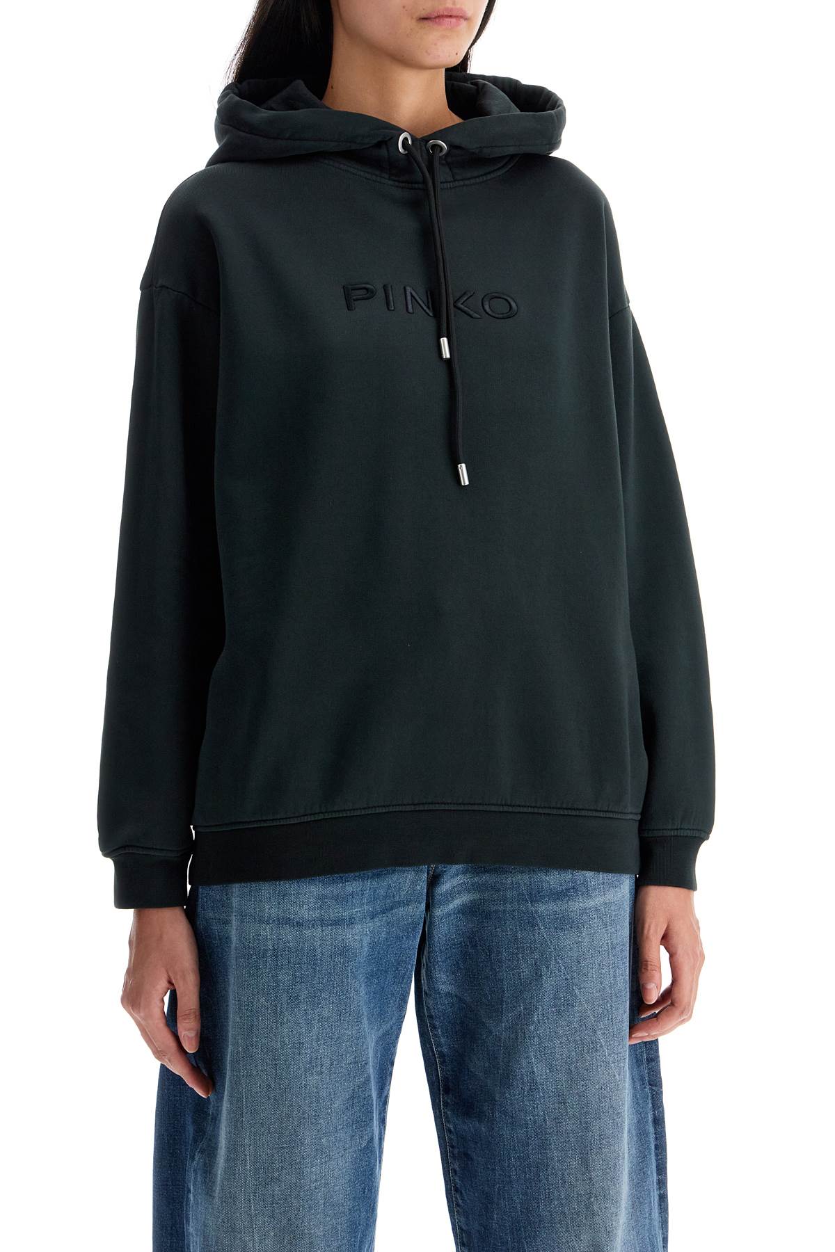 'oversized Sweatshirt With  - Black