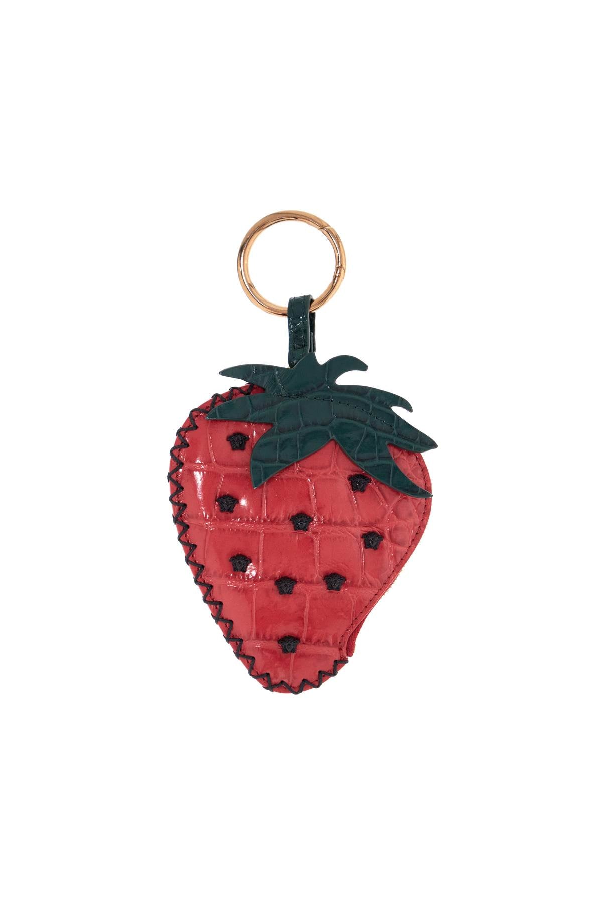 Strawberry Charm In Coconut Print Leather  - Red