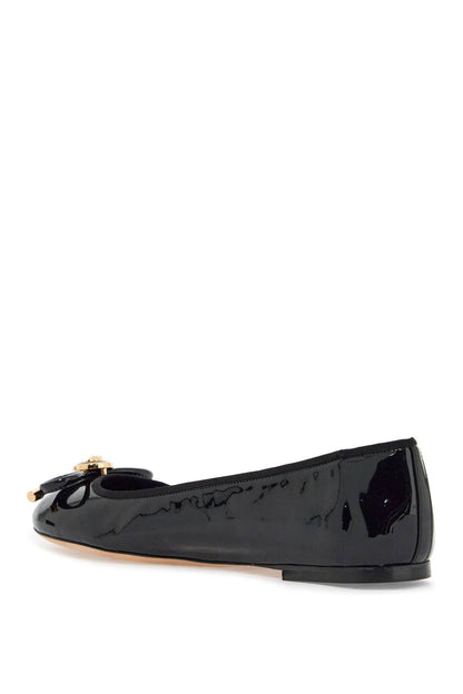 Opera Bow Ballet Flats  - Black