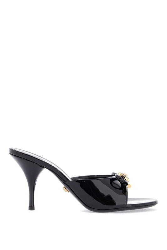 "opera Bow Patent Leather Mules  - Black