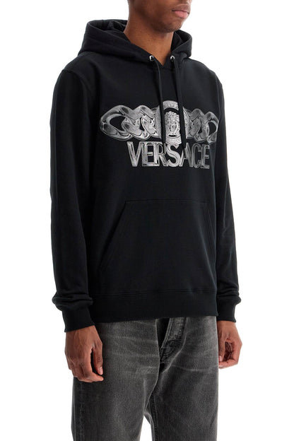 'hooded Sweatshirt With Medusa  - Black