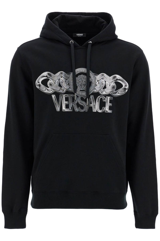 'hooded Sweatshirt With Medusa  - Black