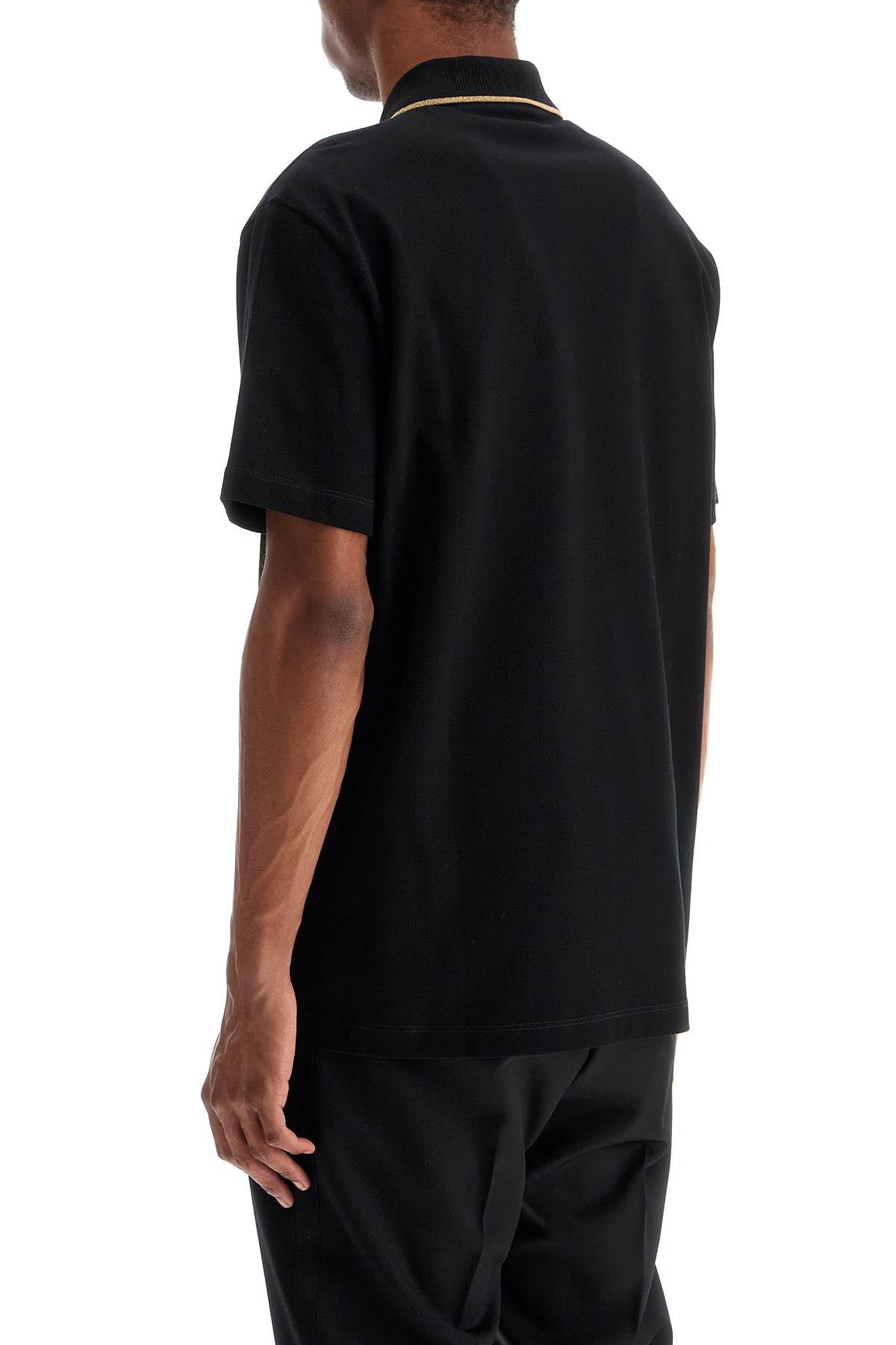 Cotton Piquã© Polo Shirt  - Black