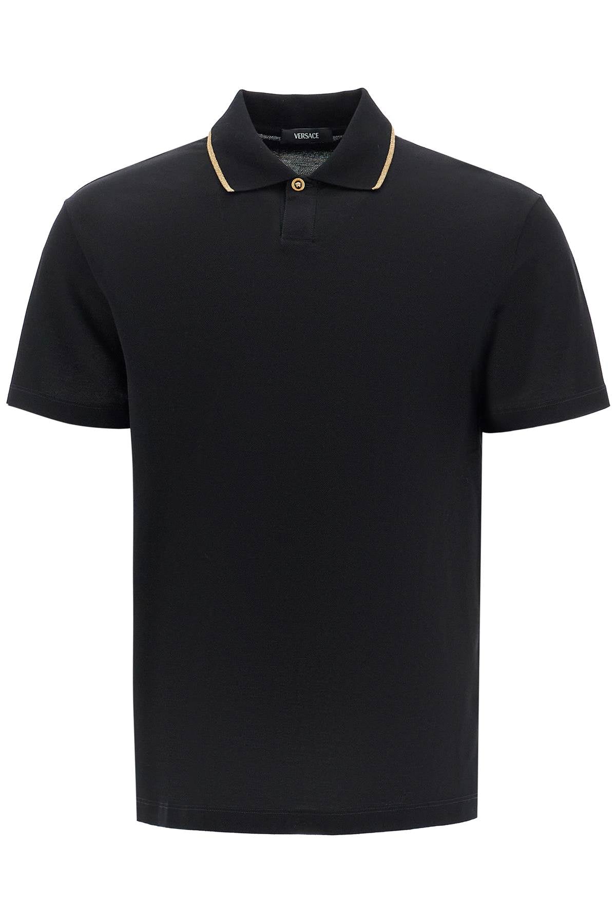 Cotton Piquã© Polo Shirt  - Black