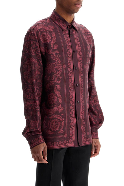 Baroque Silk Shirt  - Purple