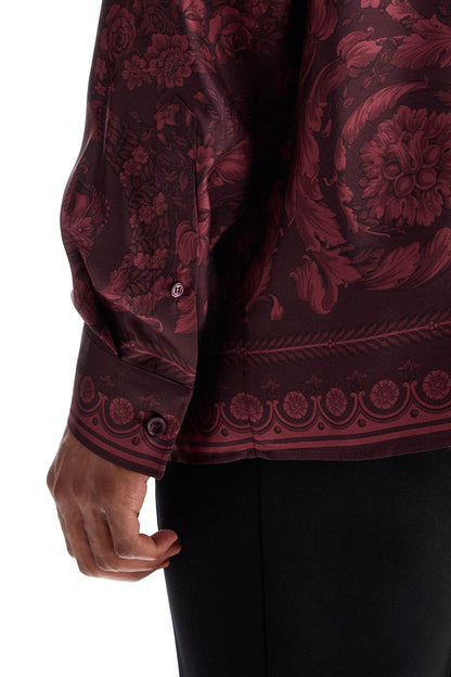 Baroque Silk Shirt  - Purple