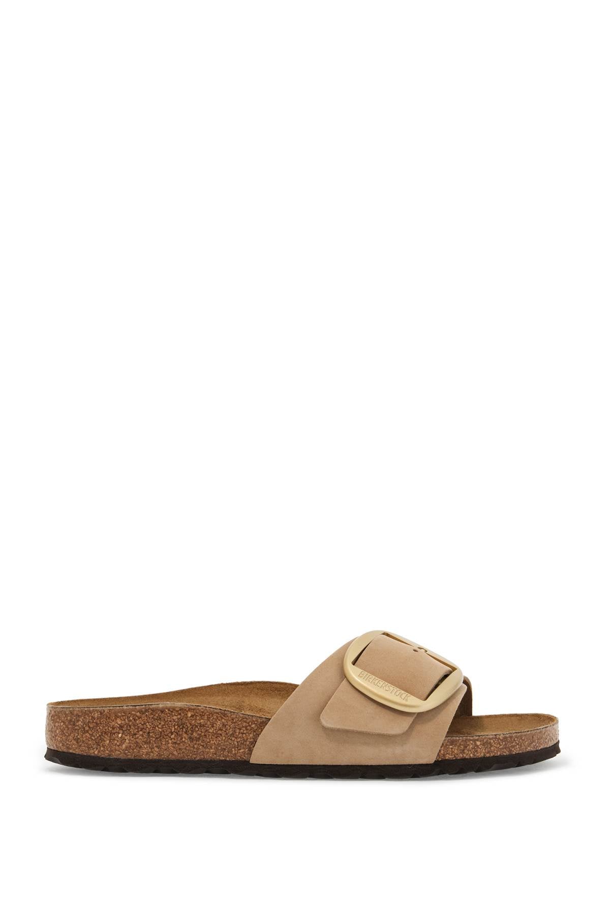 Madrid Big Buckle Slides  - Beige