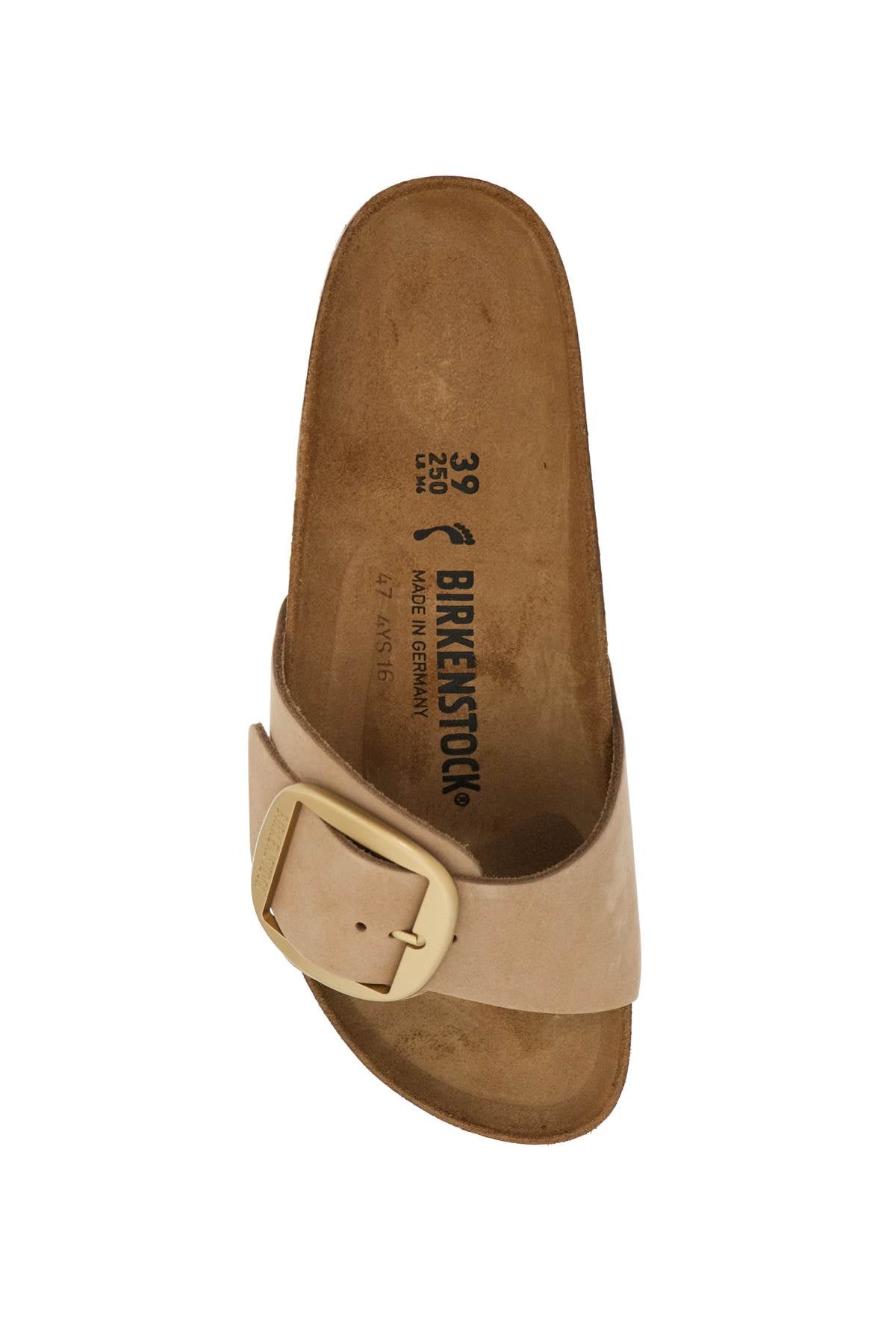 Madrid Big Buckle Slides  - Beige