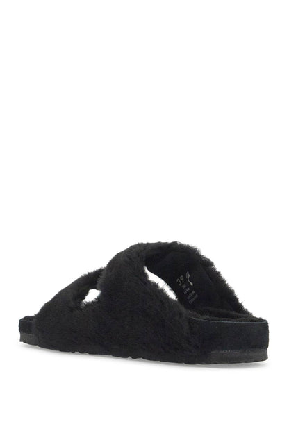 Shearling Slides  - Black