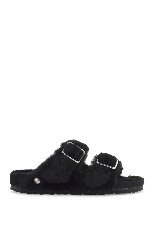 Shearling Slides  - Black