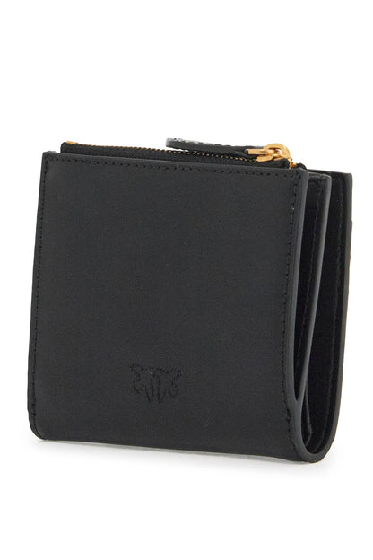 Compact Leather Wallet  - Black