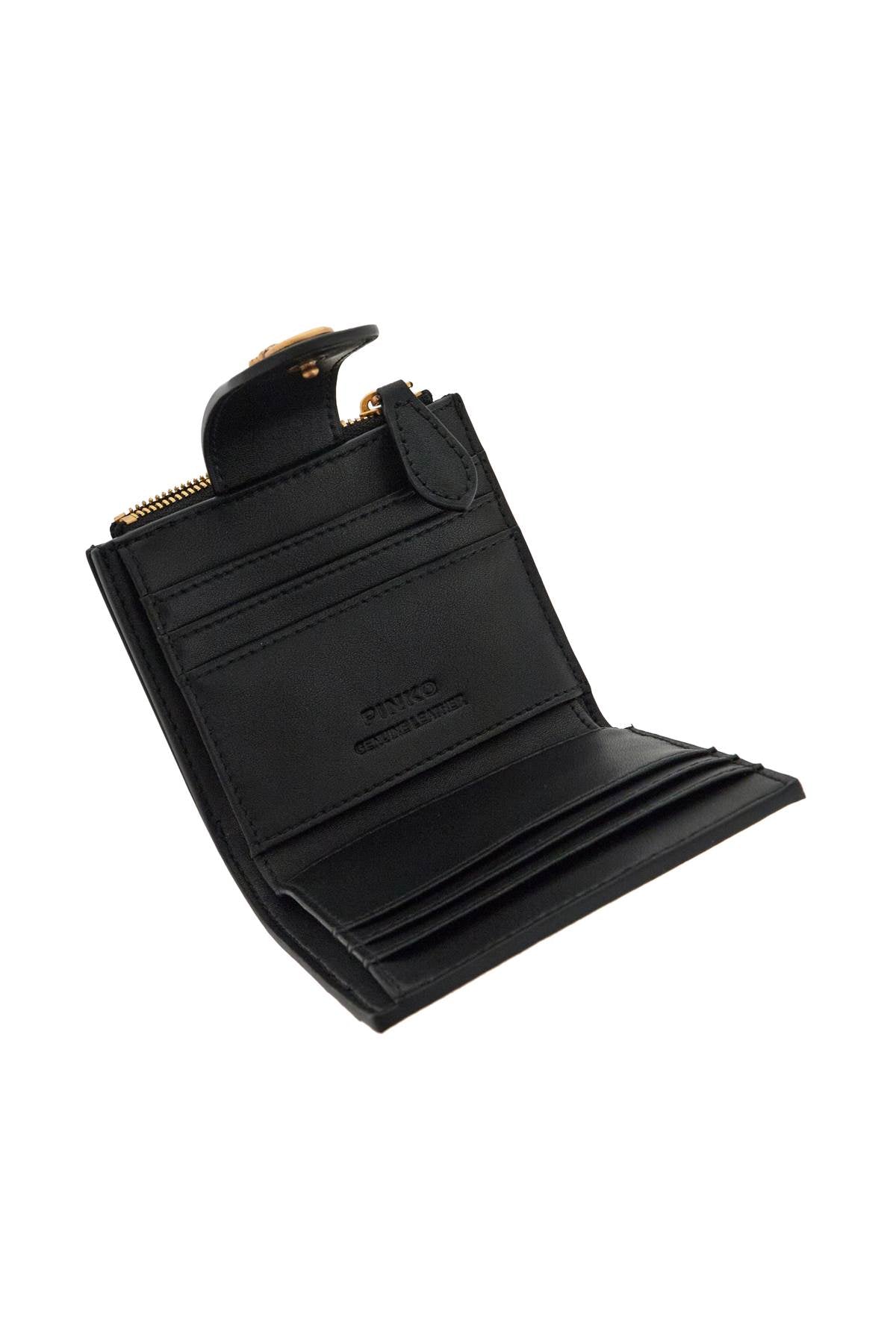 Compact Leather Wallet  - Black