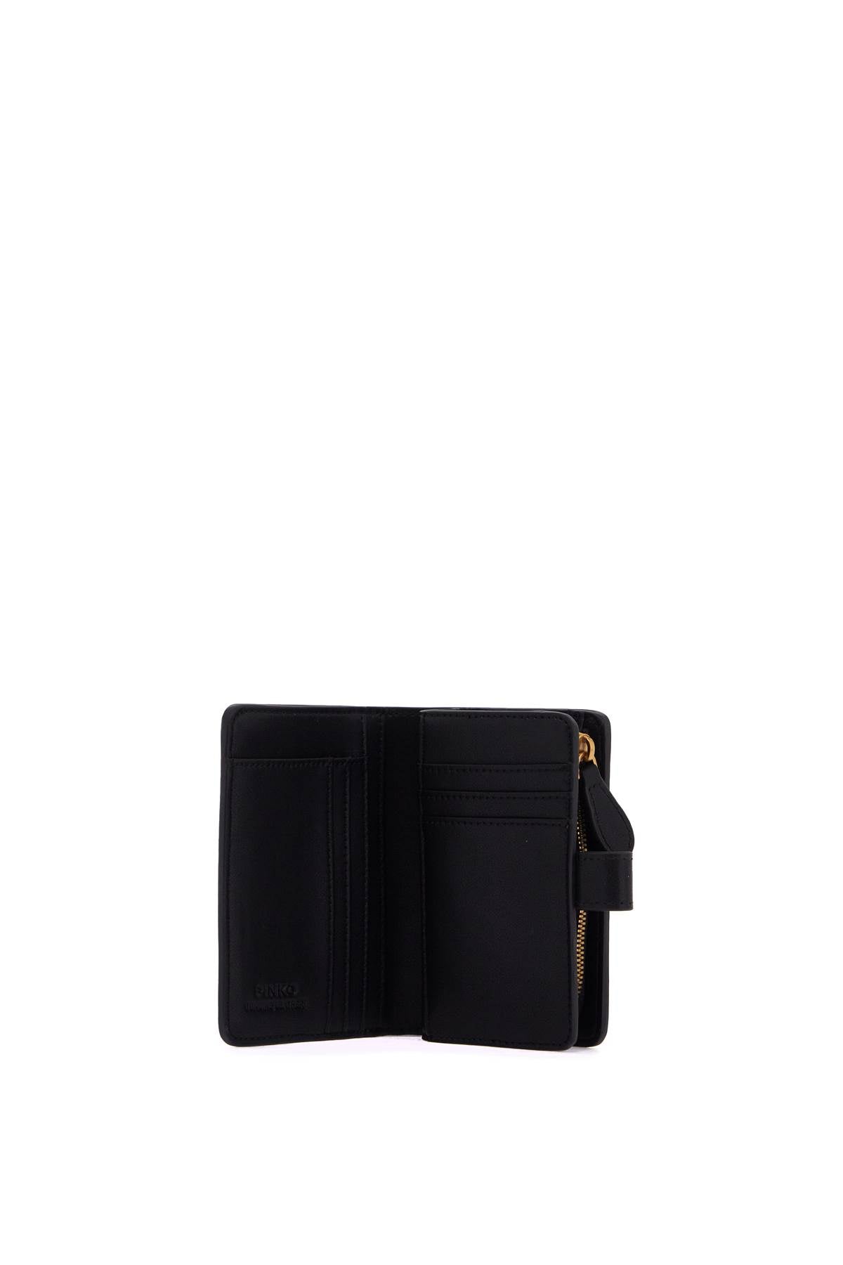 Compact Love Birds Wallet  - Black