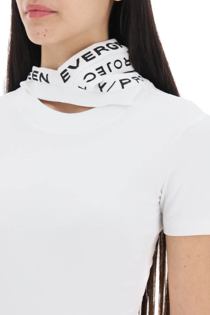 "triple Collar T-shirt With  - White