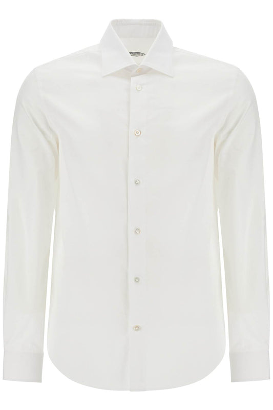 Slim Fit Twill Shirt For Men  - White