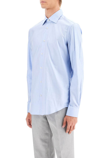 Slim Fit Twill Shirt For Men  - Light Blue