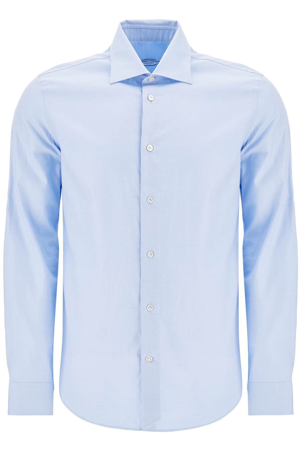 Slim Fit Twill Shirt For Men  - Light Blue